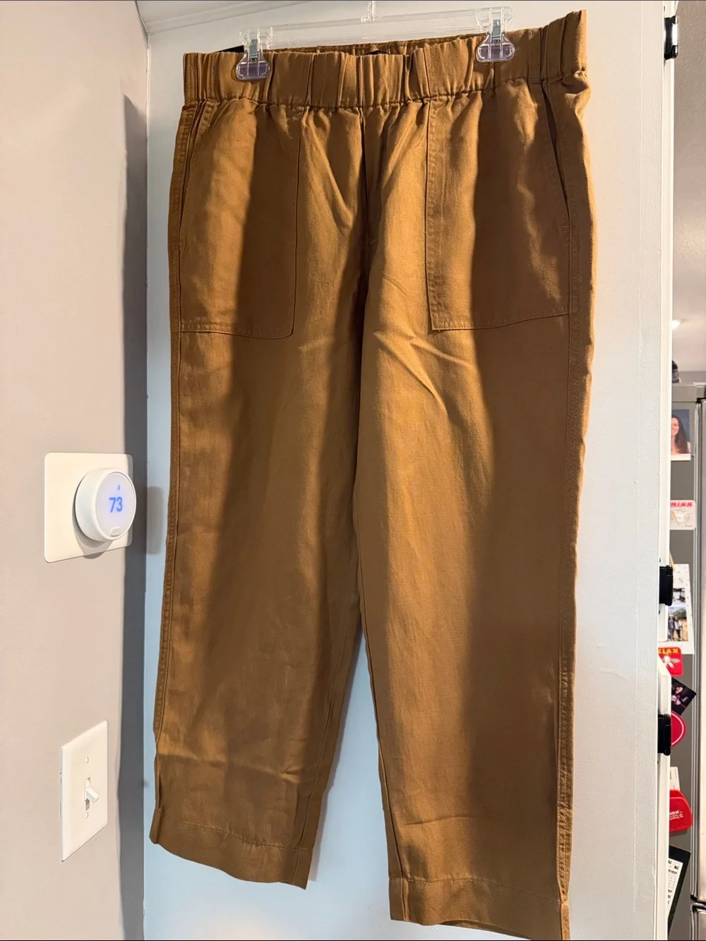 NEW Banana Republic Khaki Women's Pull-On Linen blend Pants